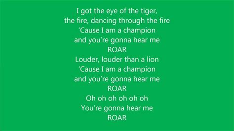 Lirik roar  And you’re gonna hear me roar